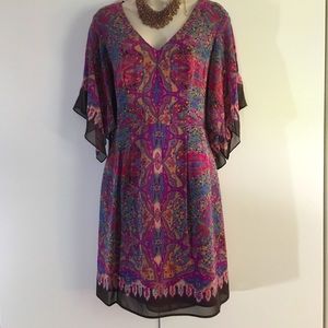Nanette Lepore Multicolor Silk Paisley Print Dress